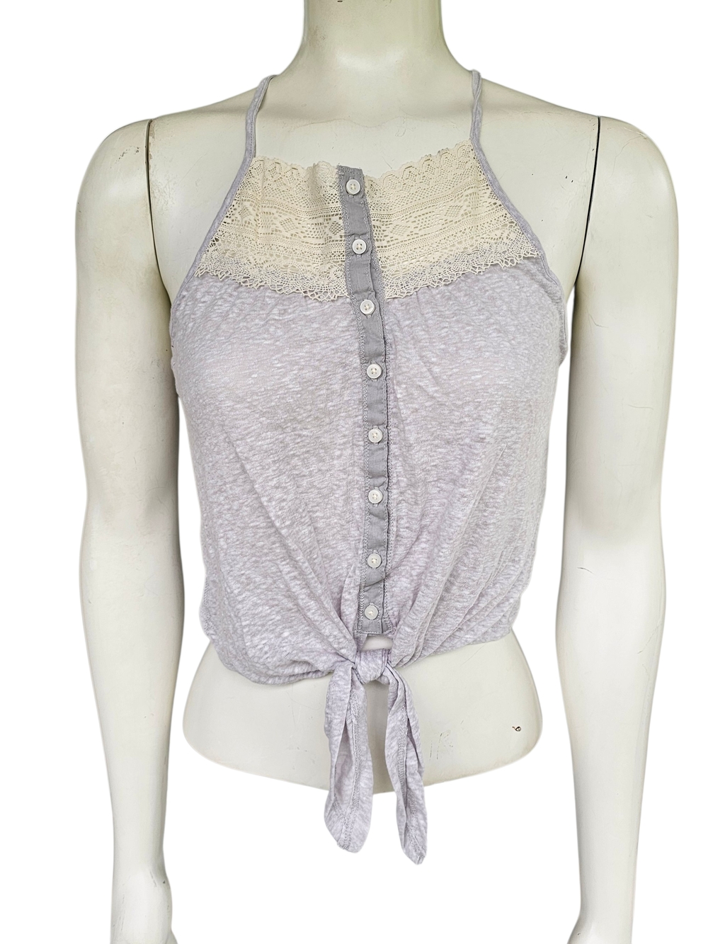 Abercrombie Lace Tank Tie Front Small NWT